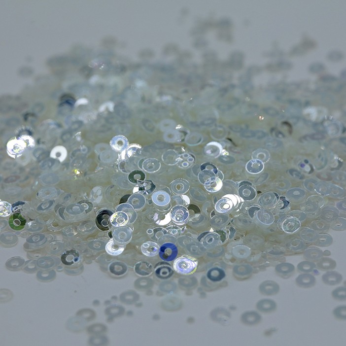 Lentejuelas de cristal de tela de vestido de novia de 3 mm
