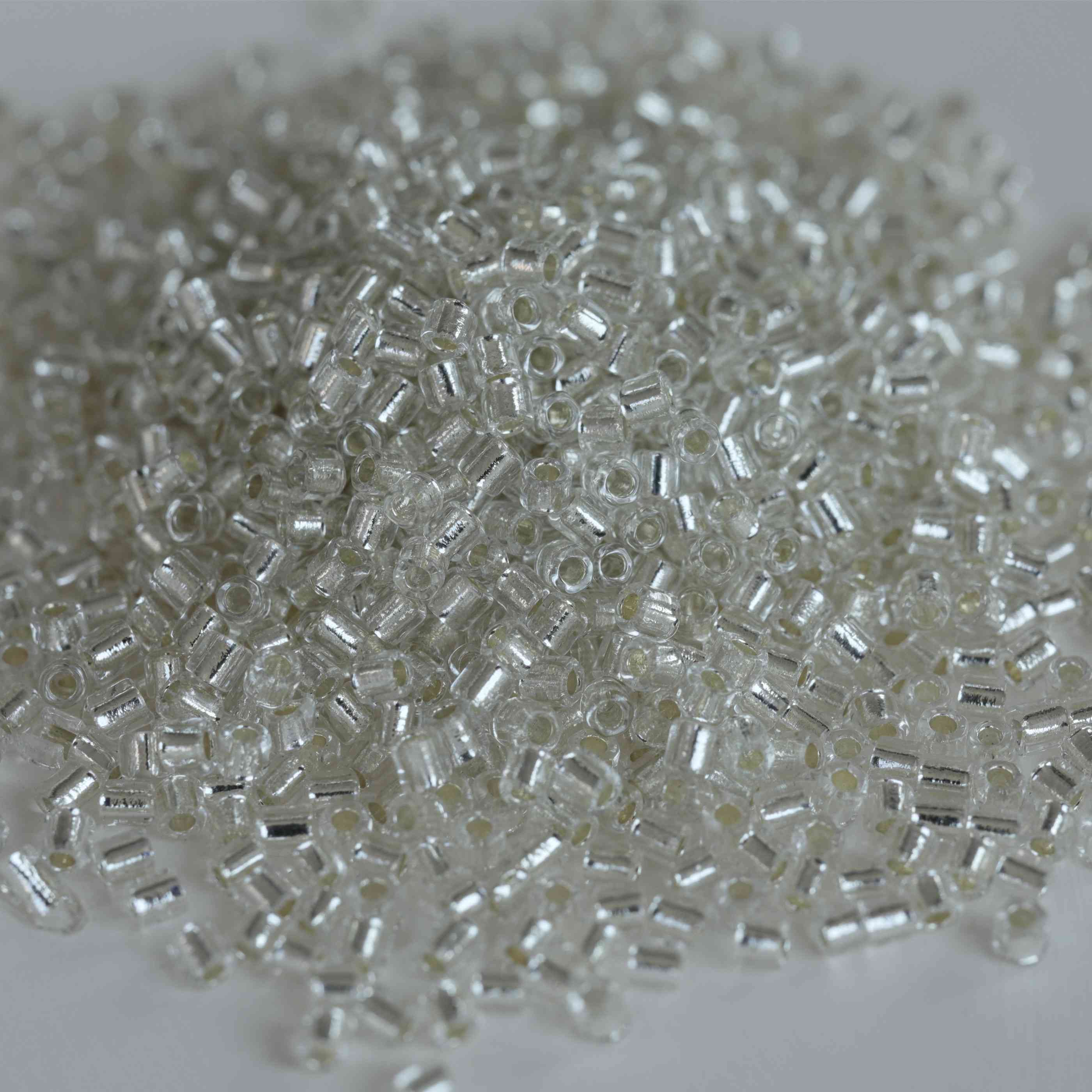 Redondas 11/0 silver-34 cuentas de semillas de vidrio hechas a mano para hacer joyas